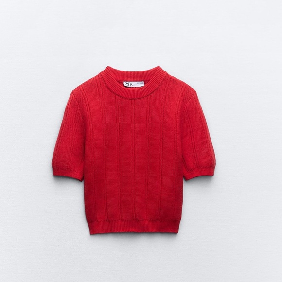 ZARA CROP KNIT SWEATER - Picture 2 of 6